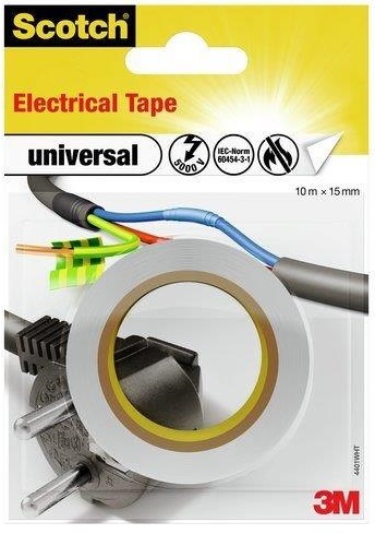 Sähköteippi SCOTCH 15mmx10m, T4401WH - Muut erikoisteipit - 158500 - 1