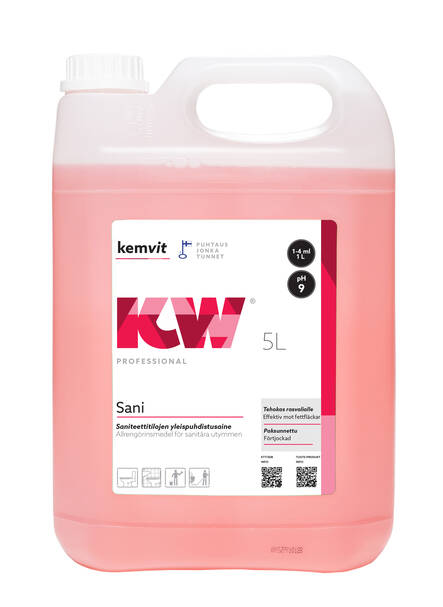 Saniteettipuhdistusaine 5L KW Sani - Saniteettitilojen puhdistusaineet - 133940 - 1
