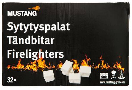 Sytytyspala 32kpl/pkt MUSTANG - Grillaustarvikkeet - 117970 - 1
