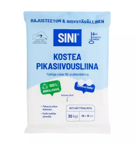 Pikasiivousliina Kostea 28x18cm SINI - Kertakäyttöpyyhkeet - 160000 - 1