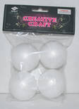 Styrox-pallo 6cm 4kpl/pss - Askartelutarvikkeet - 136040 - 1