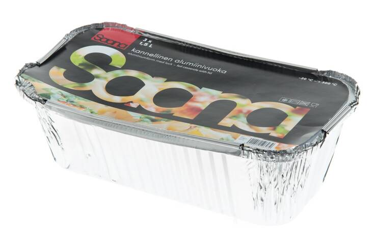 Alumiinivuoka 1,5L SAANA - Muovirasiat ja säilöntä - 156290 - 1
