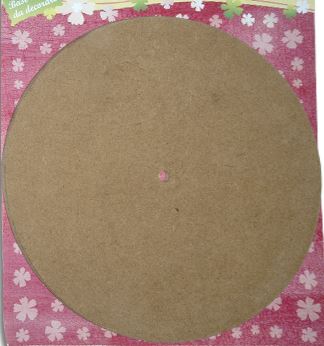 Kellotaulu pyöreä 21,5cm MDF - Askartelutarvikkeet - 150050 - 1