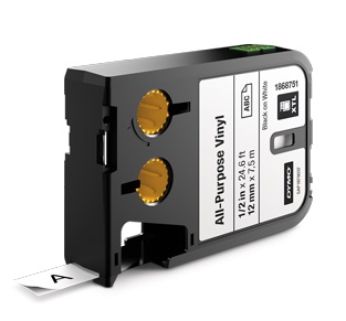 Tarranauha DYMO XTL vinyl 12mmx7m - Tarra- ja kohokirjoitinteipit Dymo - 176690 - 1