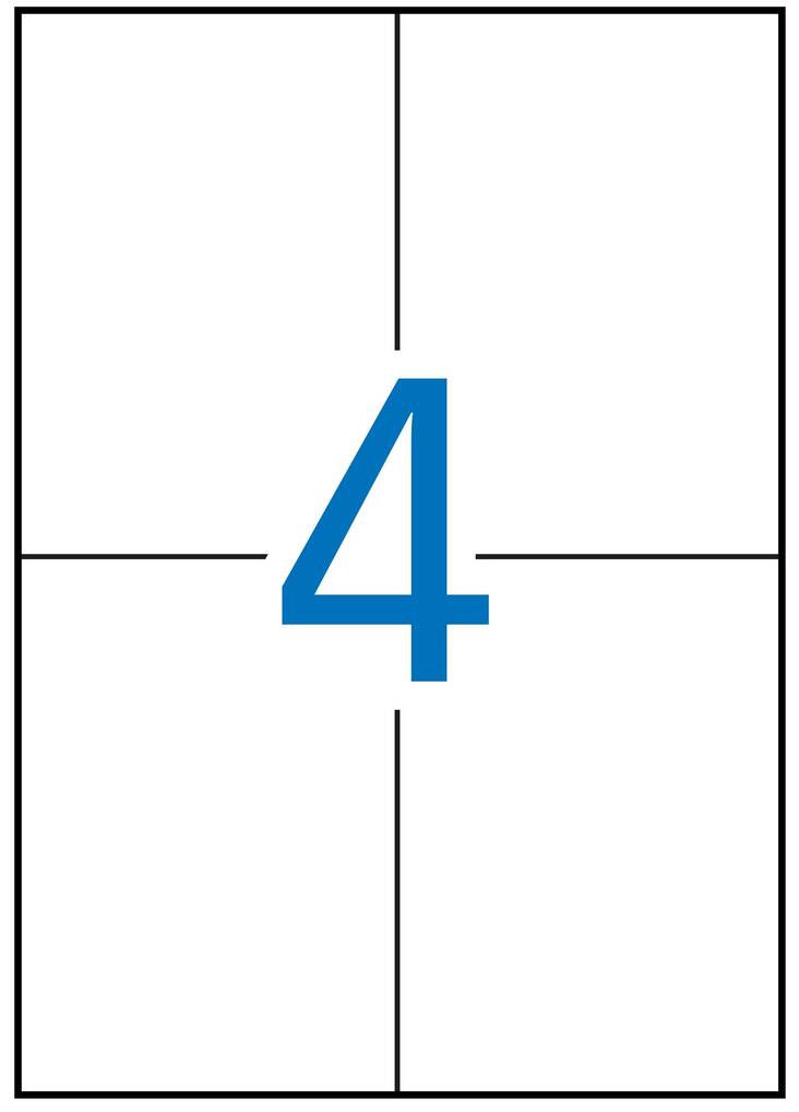 Tulostustarra 105x148 MULTI3 4-jak - Tulostus- ja kopiotarrat - 126340 - 1