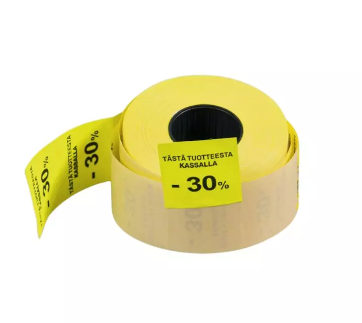 Hinnoittelukoneen etiketti 29x28mm - Hinnoittelukoneen nauhat ja väritelat - 188950 - 1
