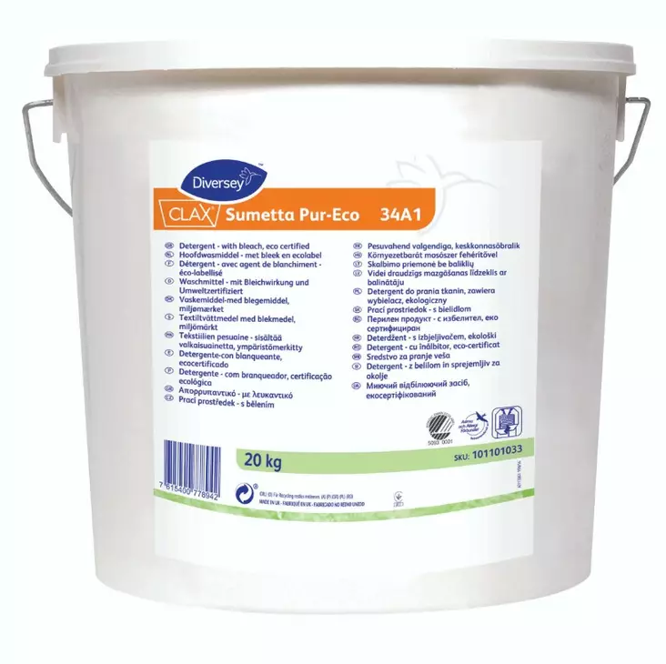 Pesuaine 20kg CLAX Sumetta Pur-Eco - Tekstiilien puhdistus ja huolto - 190090 - 1