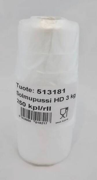 Hedelmäpussi HD 3kg 250kpl/rll - Muovikassit - 158331 - 1