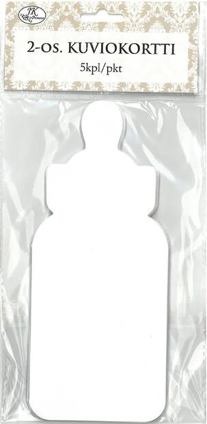 Kuviokortti tuttipullo 2-os. 5kpl/pkt - Askartelutarvikkeet - 158641 - 1