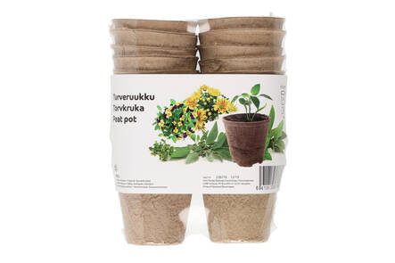 Turveruukku 26kpl pyöreä - Puutarhatarvikkeet - 158121 - 2