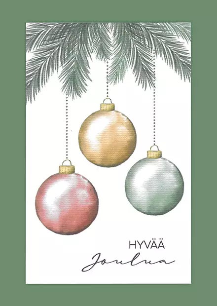 Korttikuva Lumo Joulupallo ja teksti - Askartelutarvikkeet - 186311 - 2