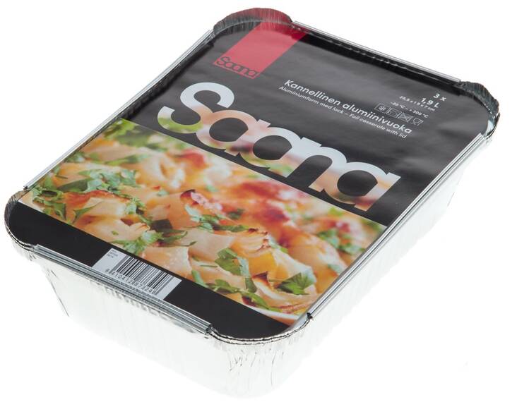 Alumiinivuoka 1,9L SAANA - Muovirasiat ja säilöntä - 156291 - 1
