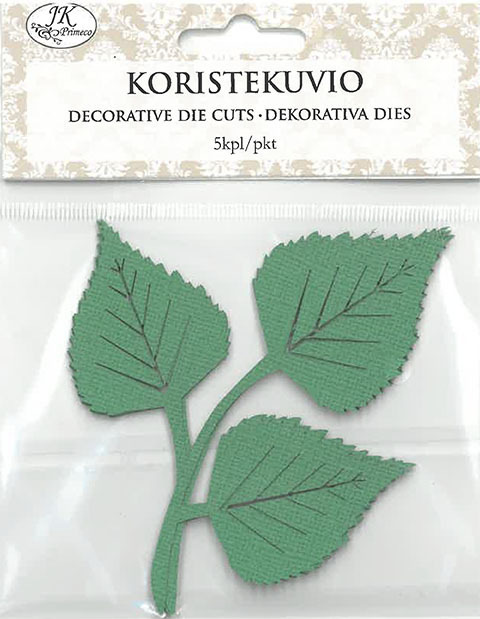 Koristekuvio Koivunlehdet 5kpl/pkt - Koristekuviot korttiaskarteluun - 160211 - 1