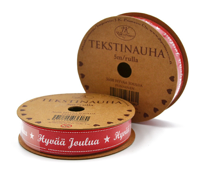 Nauharulla Hyvää Joulua 1,5cmx5m - Askartelutarvikkeet - 159381 - 1