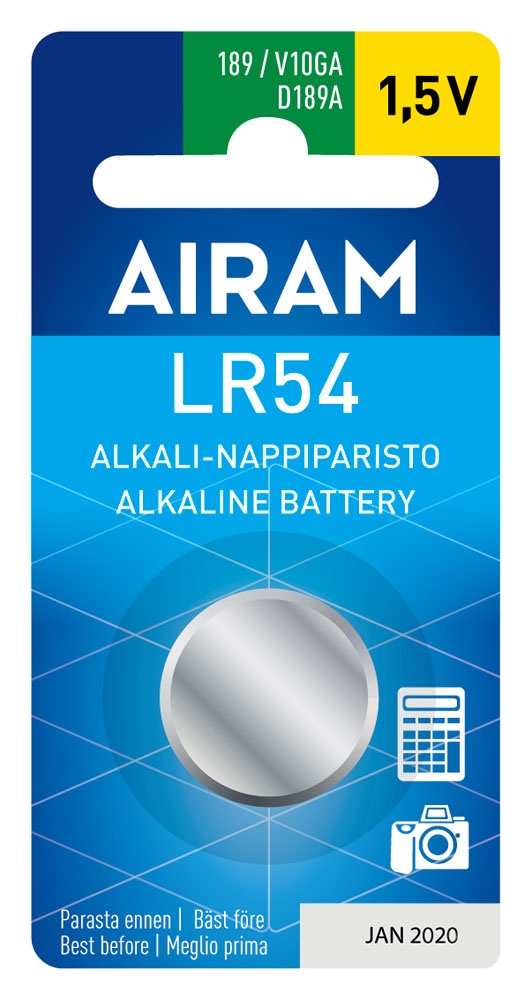 Paristo LR54 89A 1,5V AIRAM - Paristot - 139491 - 1