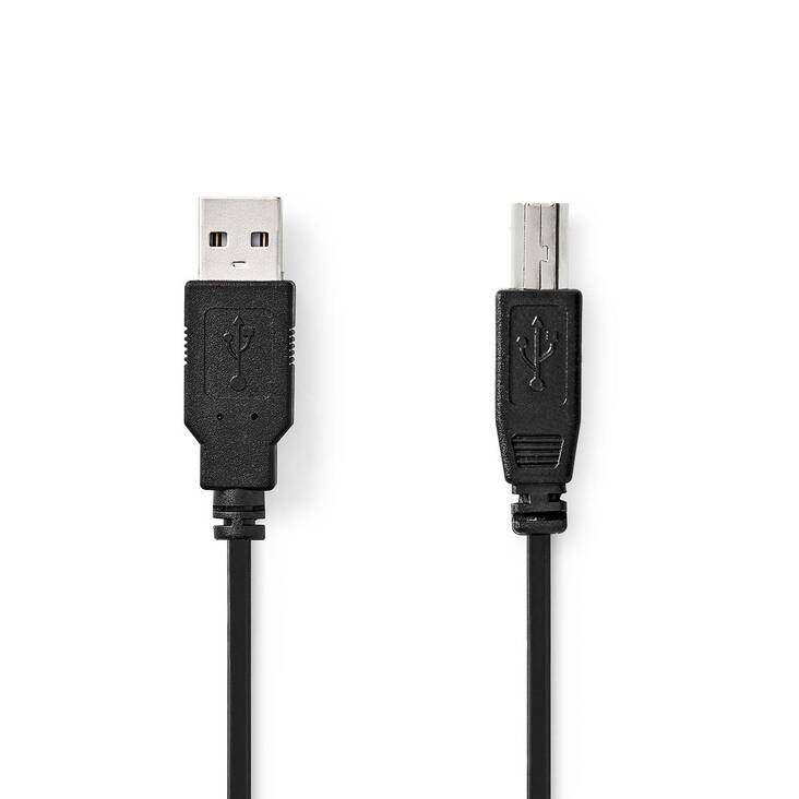 Usb kaapeli Usb-A Uros - Usb-B Uros 2m - Kaapelit ja kaapelikourut, jatkojohdot - 139161 - 1