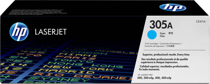 Värikasetti HP 305A CE411A laser - HP laservärikasetit ja rummut - 128381 - 1