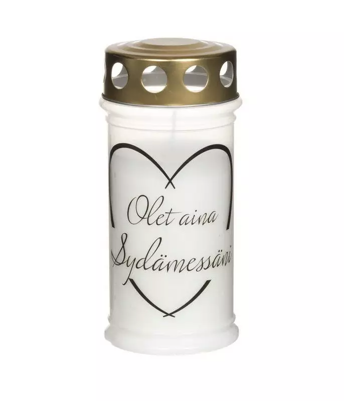 Hautakynttilä tekstillä 16,5cm POLAR - Kynttilät, lyhdyt ja tarvikkeet - 159901 - 1