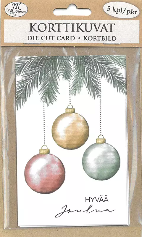 Korttikuva Lumo Joulupallo ja teksti - Askartelutarvikkeet - 186311 - 1