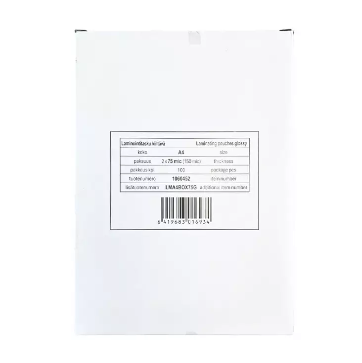 Laminointitasku A4 75/80mic - Laminointitaskut A4 - 150401 - 1