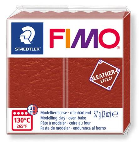 Muovailuvaha nahkaefekti FIMO 57g - Askartelutarvikkeet - 159862 - 1
