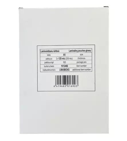 Laminointitasku A5 125mic IBICO - Laminointitaskut muut koot - 104282 - 1