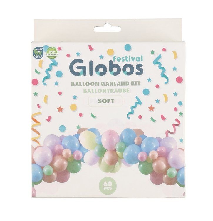 Ilmapallokaari 60 palloa GLOBOS - Askartelutarvikkeet - 179422 - 1