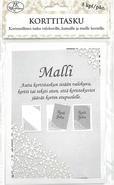 Korttitasku Lumihiutale - Askartelutarvikkeet - 159352 - 1