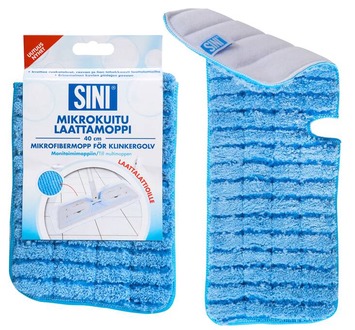 Mikrokuitu laattamoppi 40cm SINI - Tarramopit - 149722 - 1