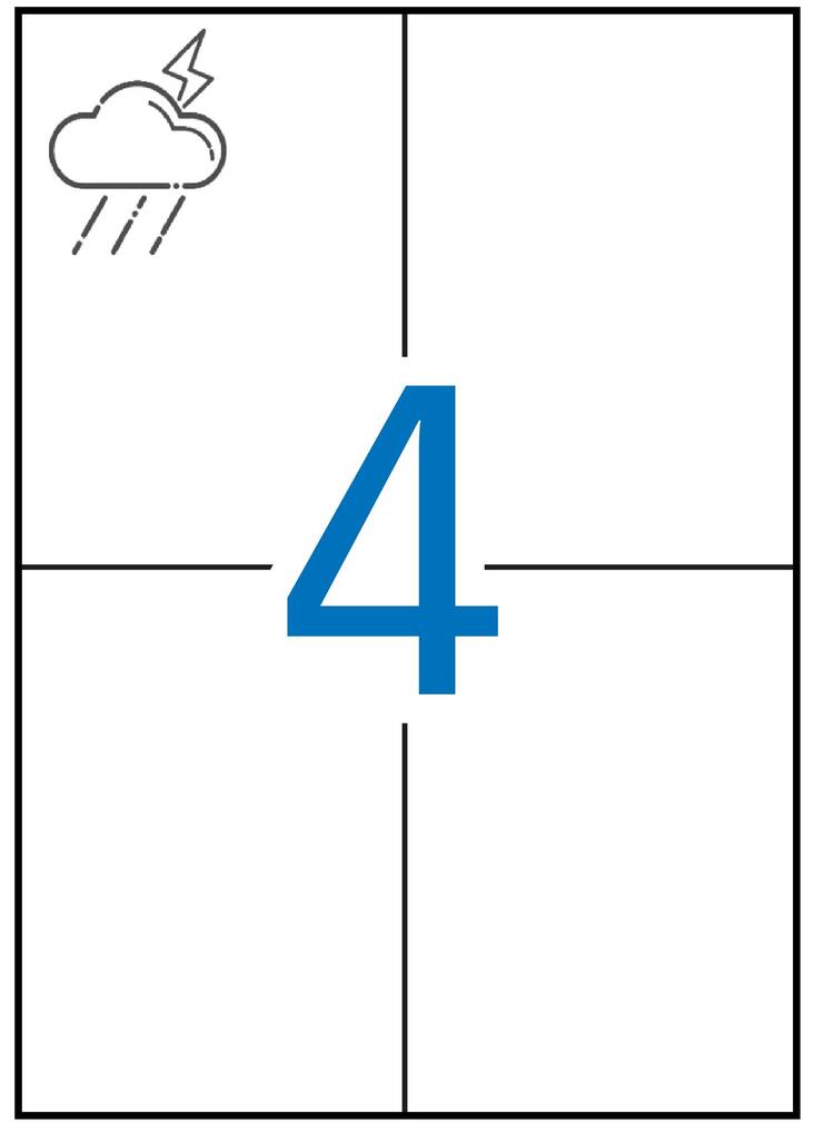 Tulostustarra 105x148 APLI 4-jak - Tulostus- ja kopiotarrat - 129872 - 1
