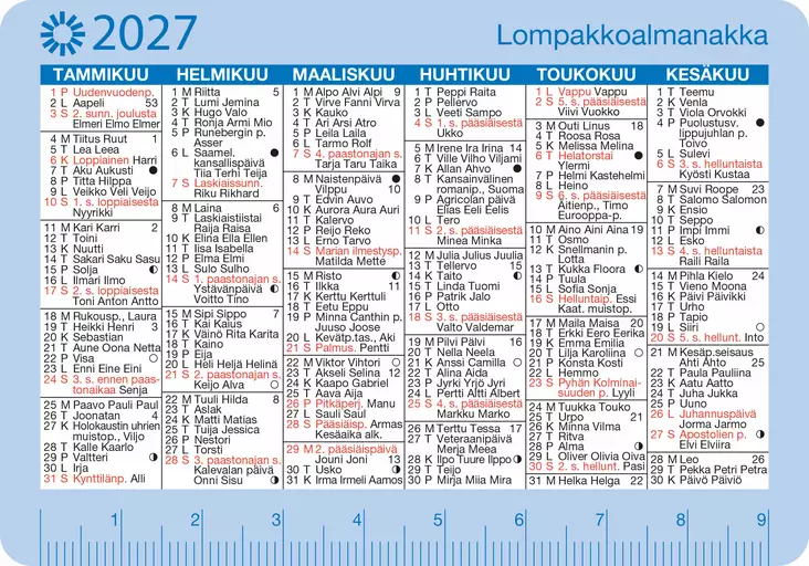 Lompakkoalmanakka 2027 - Taskukalenterit - 189382 - 1