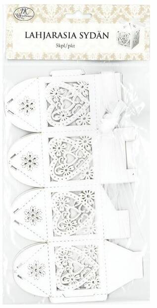 Lahjarasia sydän 5x5x5cm - Muut lahjapaketointitarvikkeet - 157813 - 2