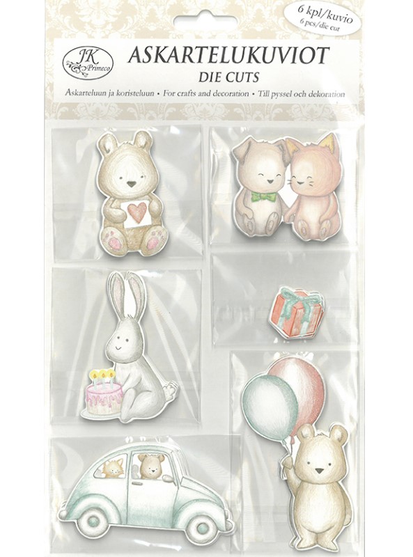 Askartelukuvio pehmolelut 6kpl/pss - Askartelutarvikkeet - 158643 - 1