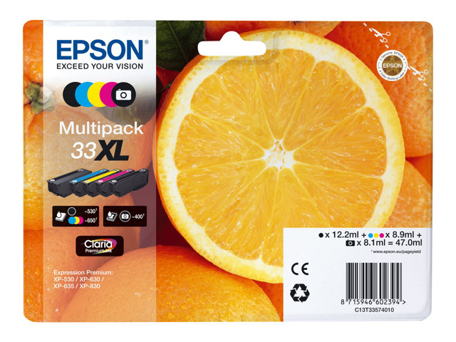 EPSON 33XL multipack mustesuihku - Mustesuihkuvärit Epson - 156233 - 1