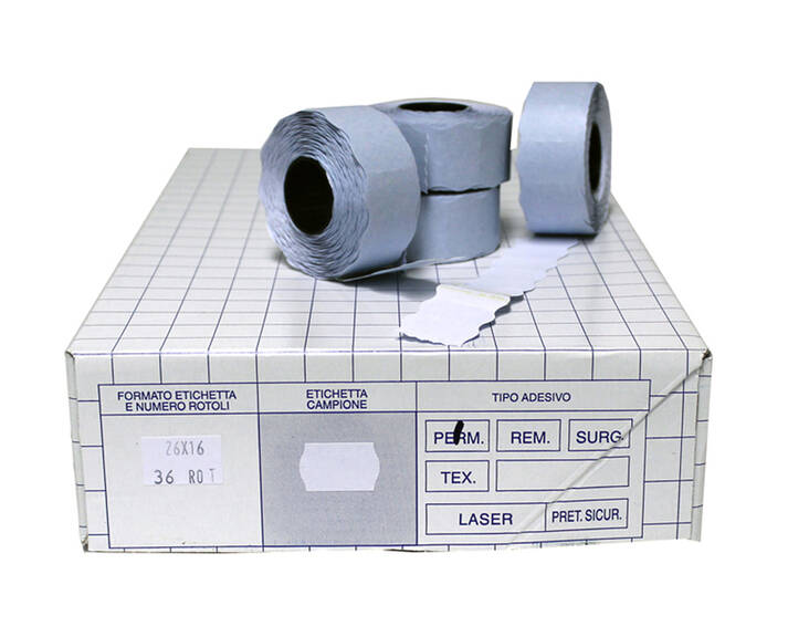 Hinnoittelukoneen etiketti BLITZ 26x16 - Hinnoittelukoneen nauhat ja väritelat - 104173 - 1