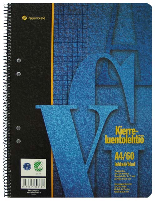 Luentokierrelehtiö A4/60 7x7mm PAPERIPIS - Avo- ja muut lehtiöt - 102013 - 1