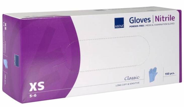 Nitriilikäsine pitkä XS/6 ABENA - Suojavarusteet (käsineet,päähineet yms) - 167473 - 1