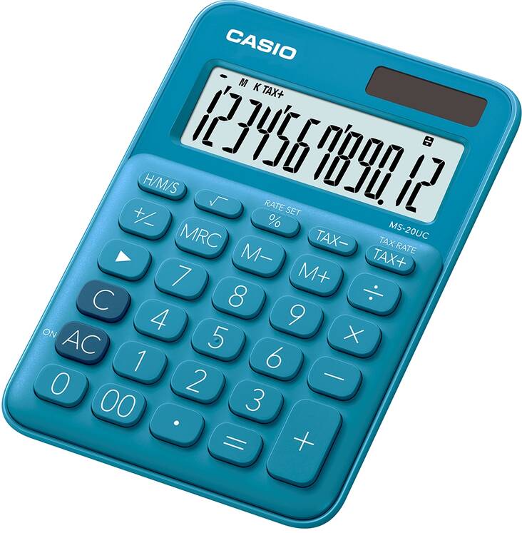 Pöytälaskin CASIO MS-20UC-BU-S-EC - Pöytälaskimet - 131883 - 1