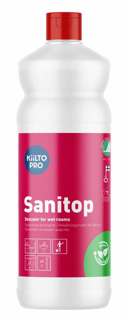 Puhdistusaine 1L KIILTO Sanitop - Saniteettitilojen puhdistusaineet - 158233 - 1
