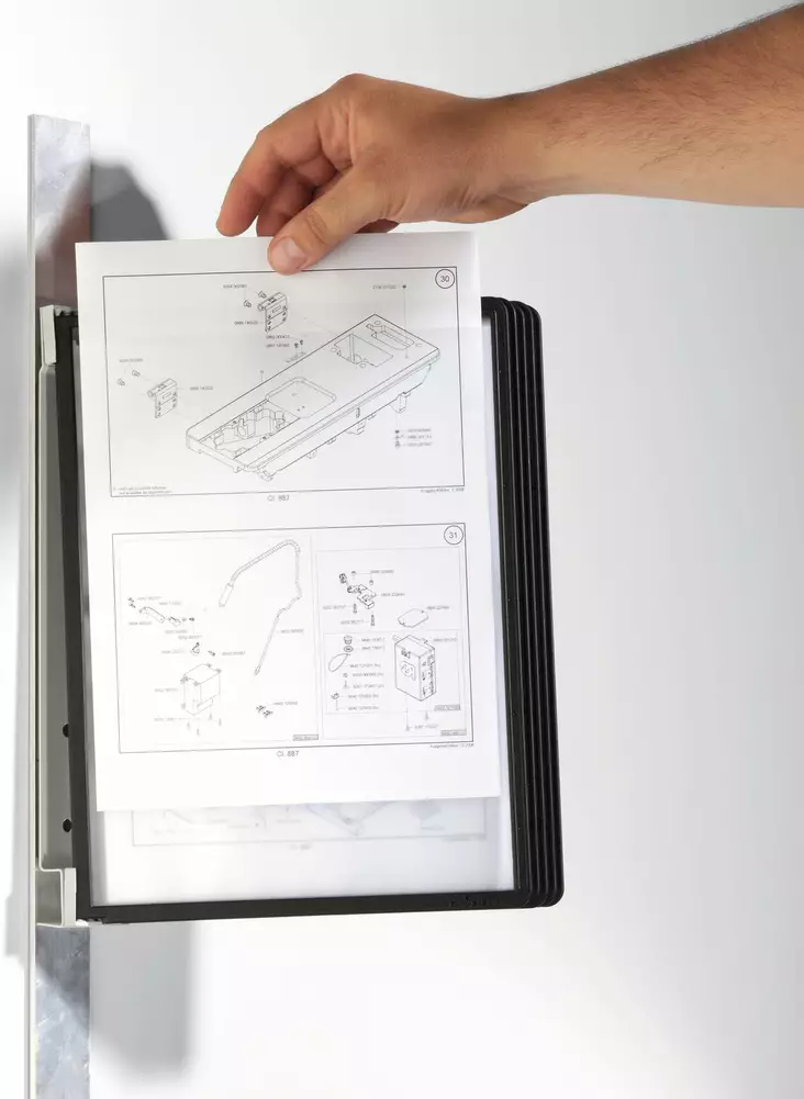Pikahakuteline DURABLE Vario A4/5 magneettinen - Pikahakulaitteet ja taskut - 188533 - 1