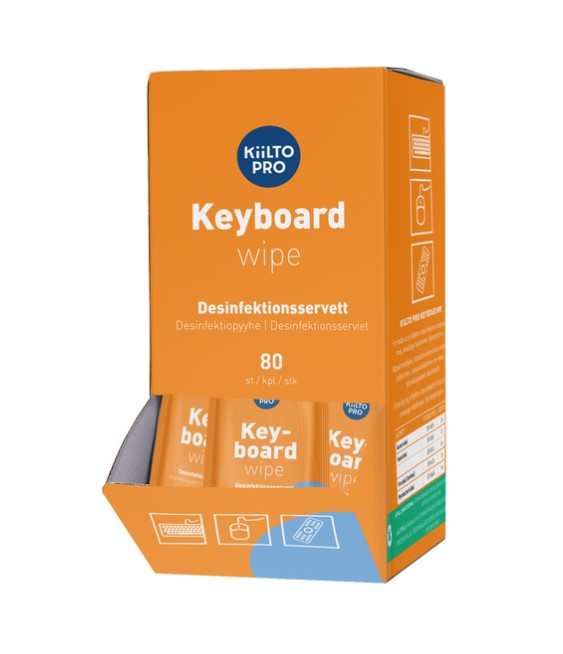 Puhdistusliina KIILTO Keyboard Wipe - Kuitukangasliinat ja telineet - 181583 - 1