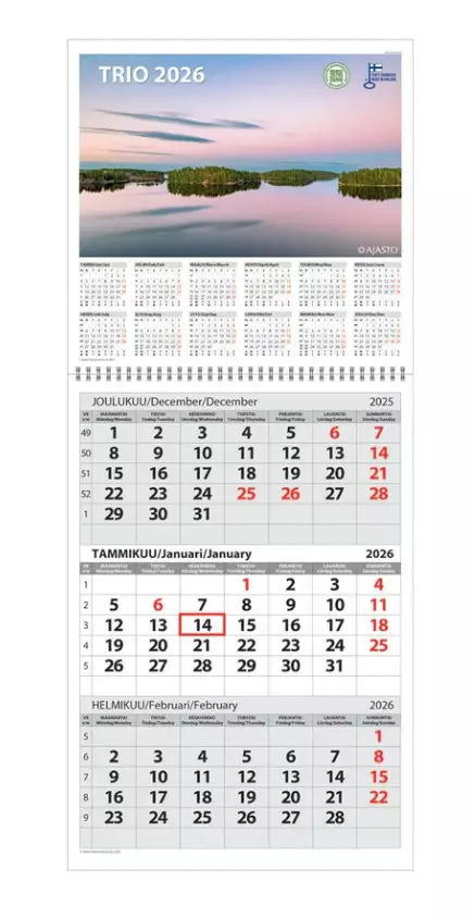Trio - Seinäkalenterit - 185293 - 1