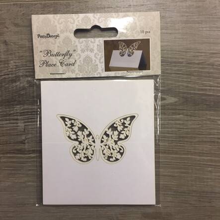 Paikkakortit Perhonen 10kpl - Häätarvikkeet - 146554 - 1