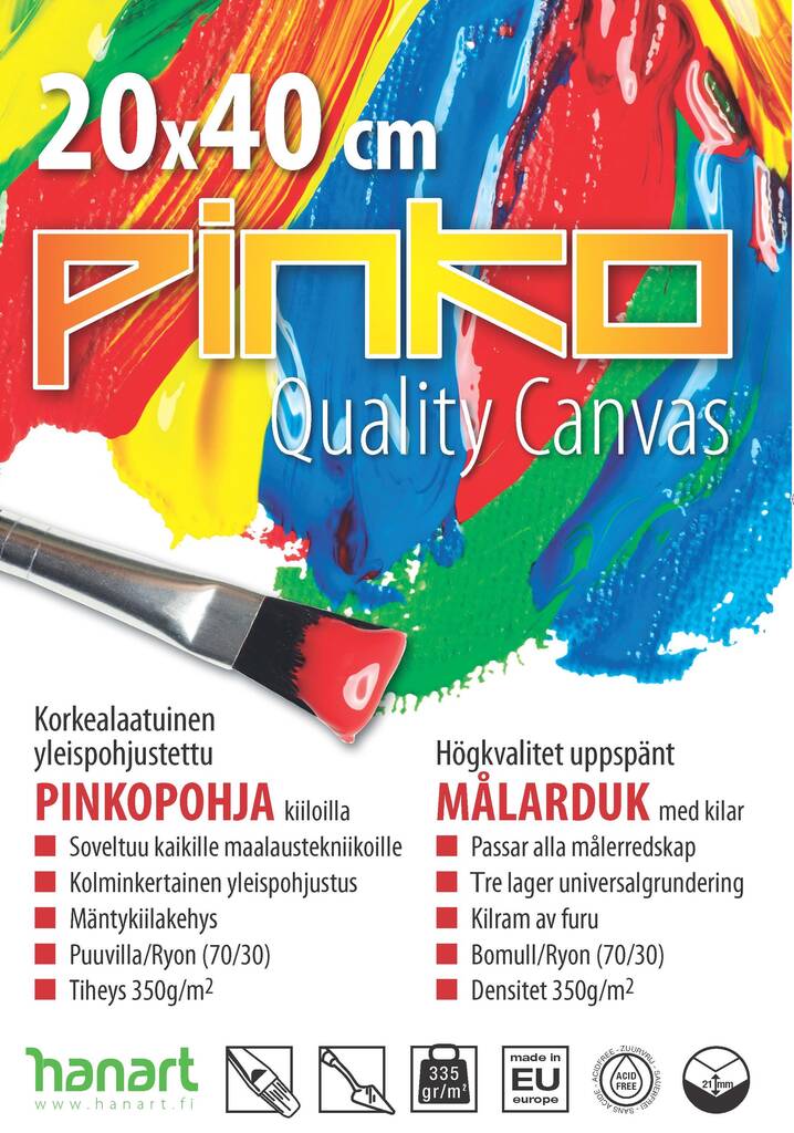Maalauspohja Pinko 20x40cm 300g - Askartelutarvikkeet/kartongit - 150414 - 1