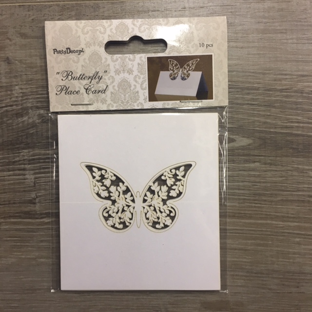 Paikkakortit Perhonen 10kpl - Häätarvikkeet - 146554 - 1