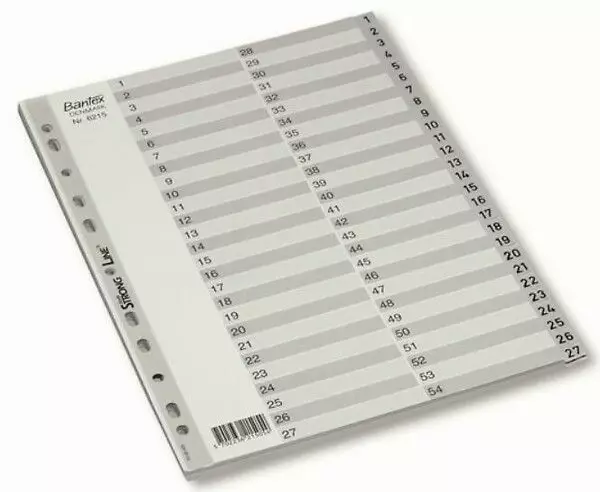 Rekisteri 1-54 A4 BANTEX muovi - Rekisterisarjat, muoviset - 183534 - 1