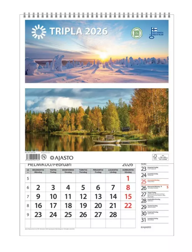 Tripla - Seinäkalenterit - 185294 - 1
