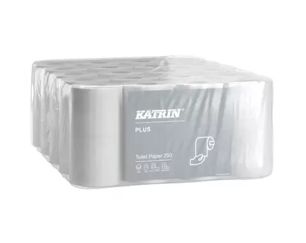 WC-paperi KATRIN Plus 250 - Pikkurullat ja annostelijat - 181375 - 1
