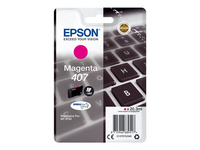 EPSON 407 mustesuihku - Mustesuihkuvärit Epson - 168595 - 1