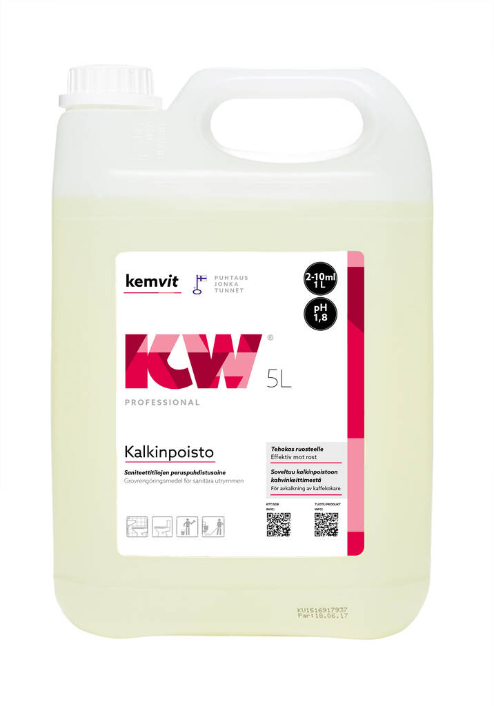 Kalkinpoisto 5L KW - Saniteettitilojen puhdistusaineet - 156695 - 1